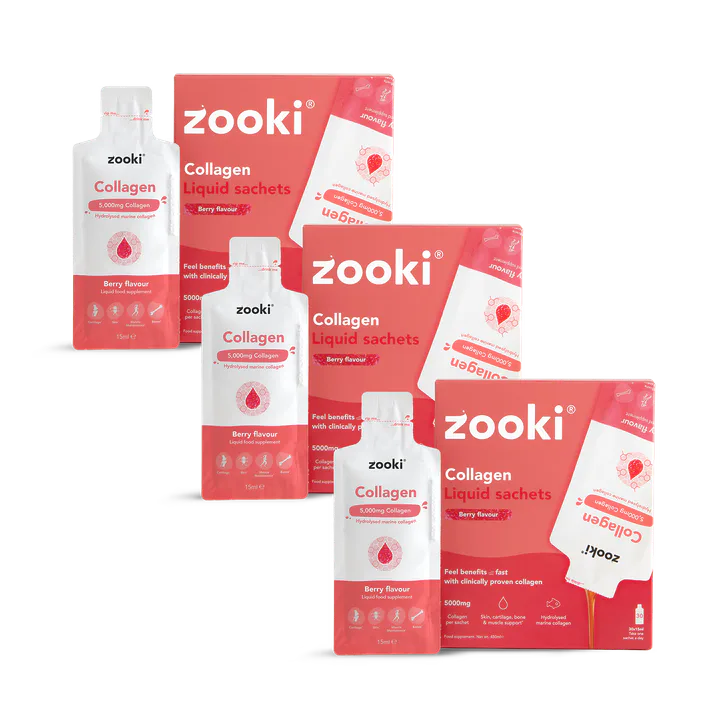 Zooki Marine Collagen 5,000mg Berry Flavour 90 Sachets Bundle