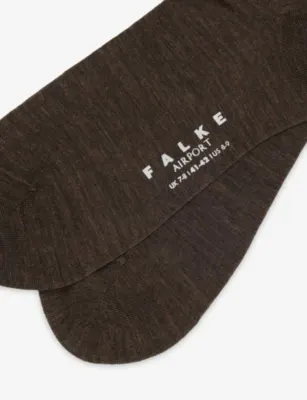 FALKE Airport Crew-Length Stretch-Cotton - 5.5-6.5 in Brown Mel., additional product view 2