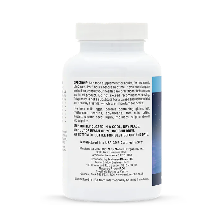 NaturesPlus Magnesium NightTime 60 Capsules detail 3