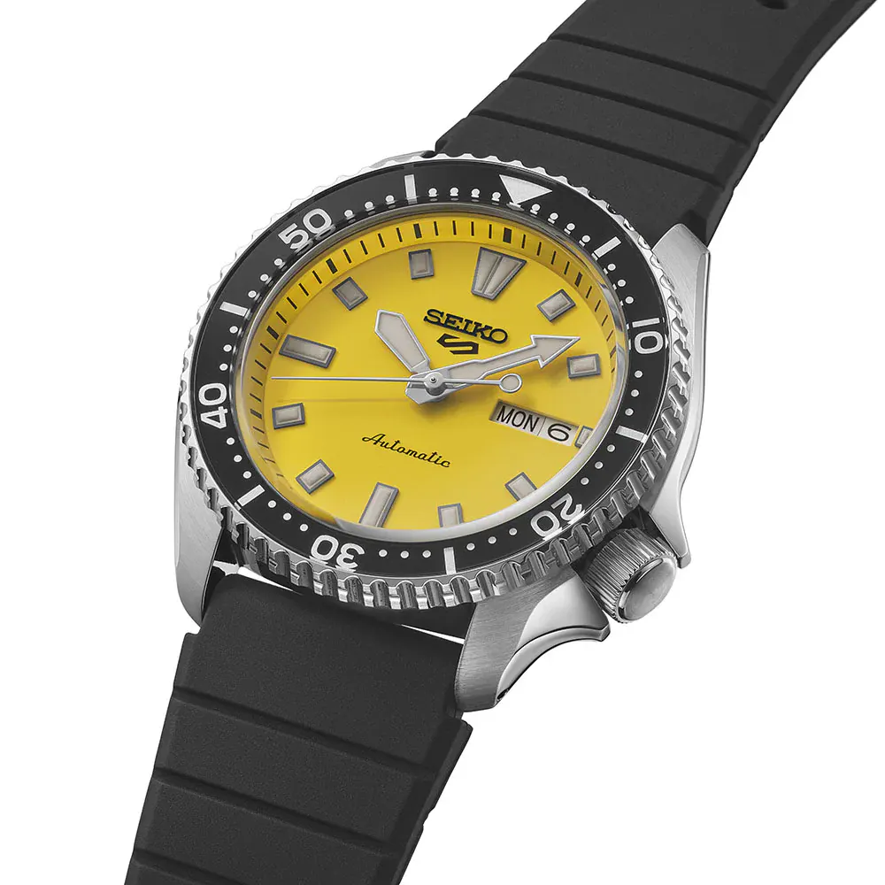 Seiko 5 Sports 5 Sports SKX Redux in Ki-Iro 42.5mm Mens Watch Yellow in Yellow, additional product view 3