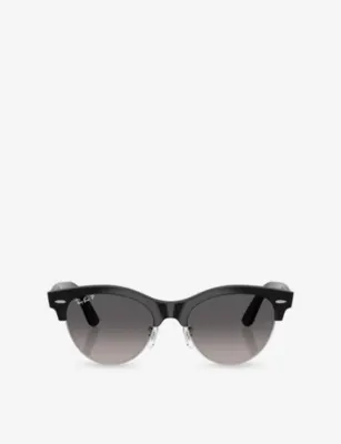 RAY-BAN RB2341 Polarised Clubmaster Way Square-Frame Propionate Sunglasses