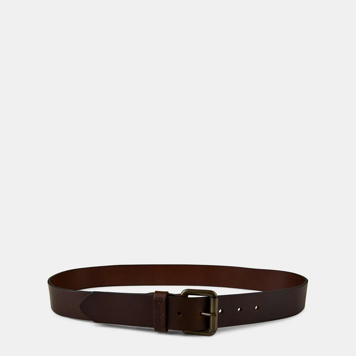 Barbour Mens Matte Leather Belt detail 2