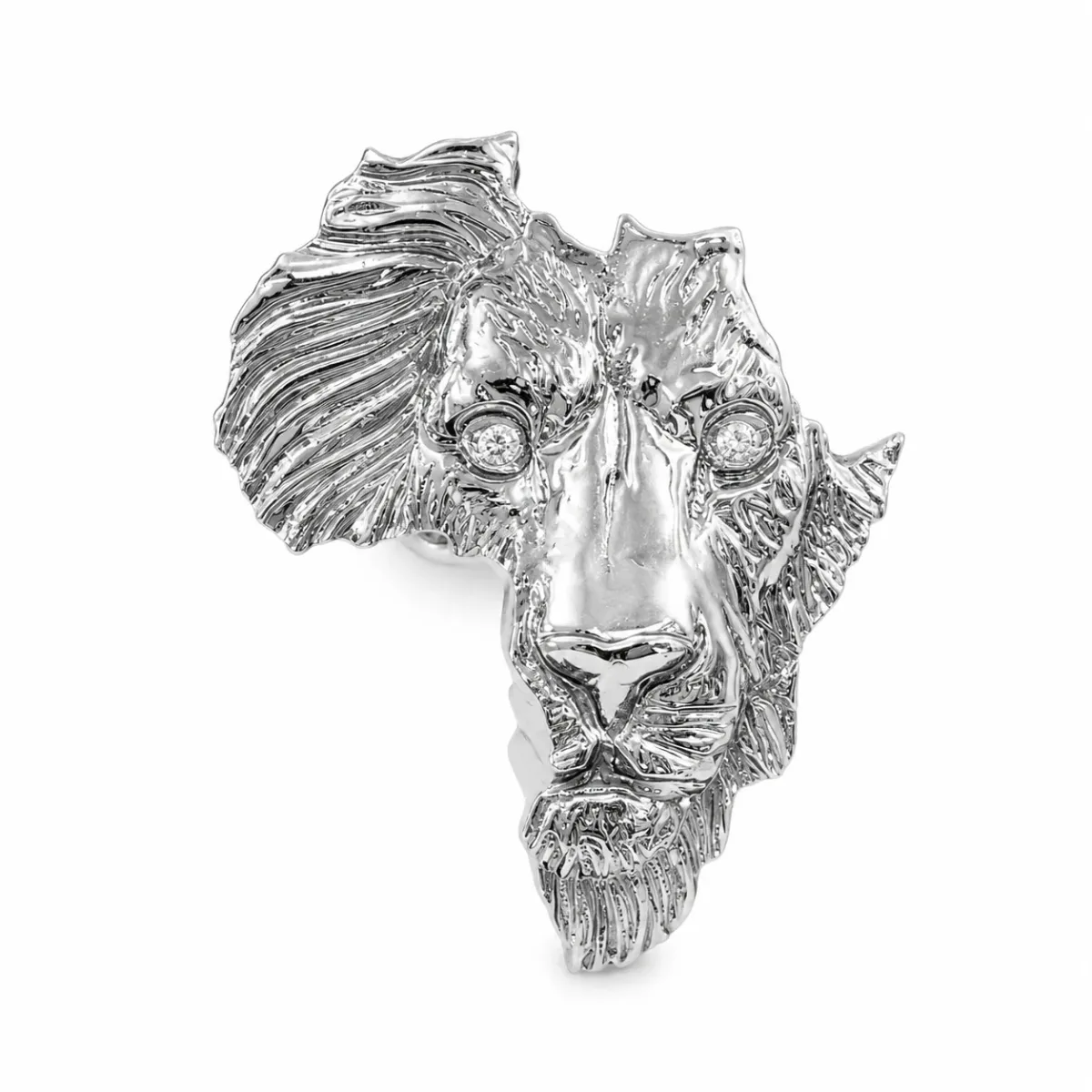 MARYAM - For Him SILVER .925 Silver Medium African Lion Face Pendant 66468 – Pendant