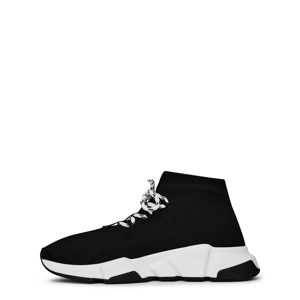 Balenciaga Speed Lace Trainers in Black/White, additional product view 3