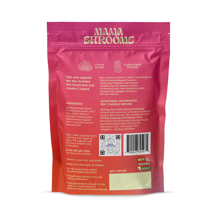 Mamashroooms Mama Shrooms Day Functional Mushroom Capsules 30 Capsules, additional product view 2