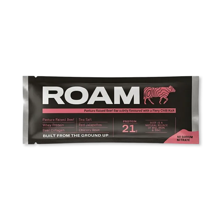 ROAM Jalapéno Chilli Beef Bar - 6 x 45g Bar detail 2