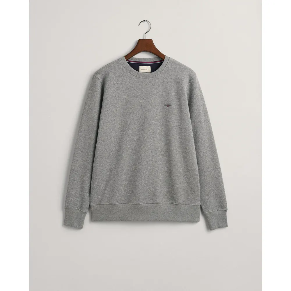 Gant Shield Crew Neck Sweatshirt in Grey 093 – Clothing