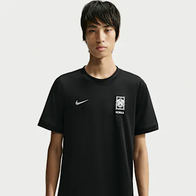 Nike Korea x PEACEMINUSONE Men's Academy Pro Short-Sleeved Football Top - Black/White/White