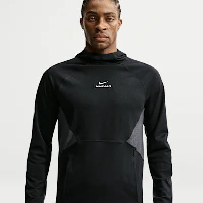 Nike Pro Men's Dri-FIT Mid-Layer Training Top - Black/White