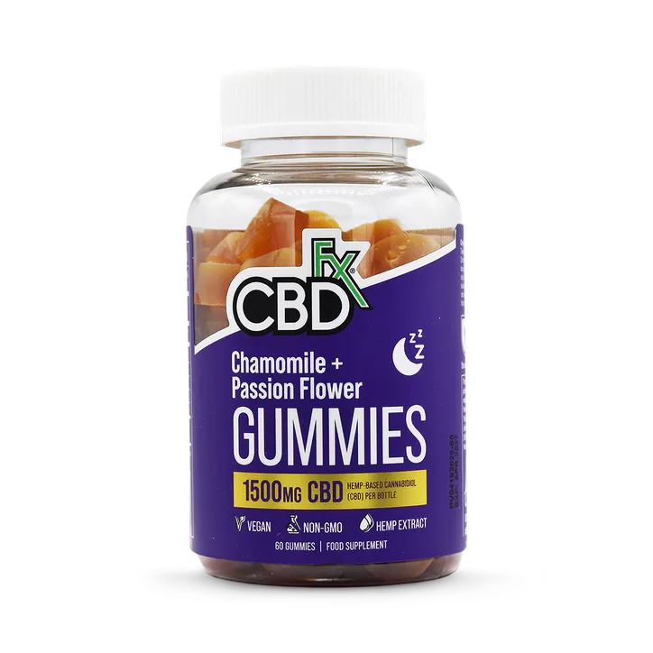 CBD FX CBD +FX Hemp Gummies Chamomile Passion Flower 1500mg 60 gummies – Vitamins & Supplements > CBD Vitamins & Supplements > CBD Gummies