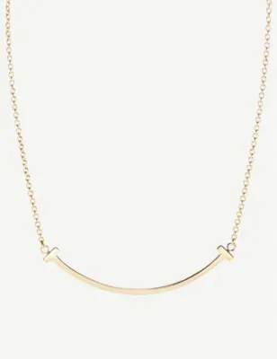 TIFFANY & CO Tiffany T Smile 18ct Yellow-Gold Necklace