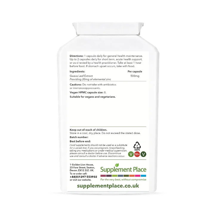 Supplement Place Wholefood Zinc from Guava 20mg | 240 Capsules detail 2