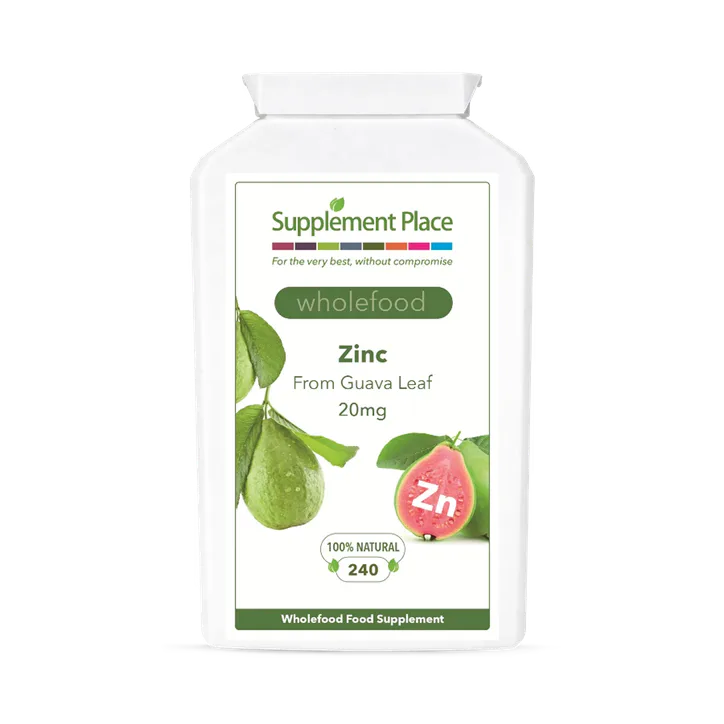 Supplement Place Wholefood Zinc from Guava 20mg | 240 Capsules