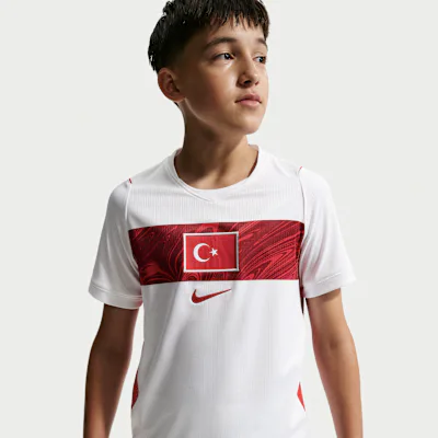 Nike Türkiye 2026 Stadium Away Men's Nike Dri-FIT Football Replica Shirt - White/Sport Red/Sport Red