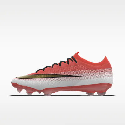 Nike Mercurial Vapor 17 Elite By You Custom Firm-Ground Low-Top Football Boots - Bright Crimson/White