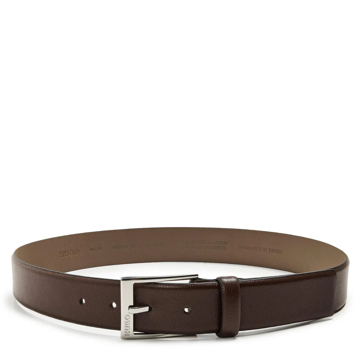 Hugo Men's Gellot Leather Belt in Dark Brown – Accessories