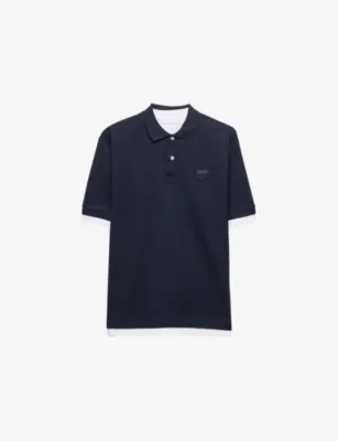 PRADA Logo-Embroidered Cotton Polo Shirt