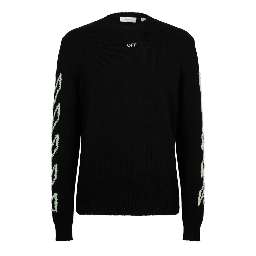 Off White Men's Diagonal Arrow Crew Neck Jumper