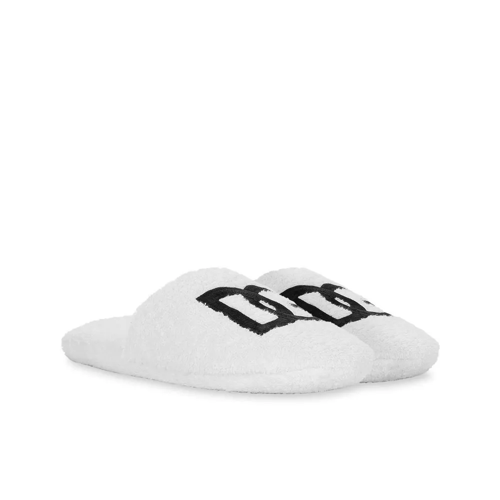 Dolce and Gabbana Casa Dolce&Gabbana Embroidered Terry Cotton Slippers detail 2