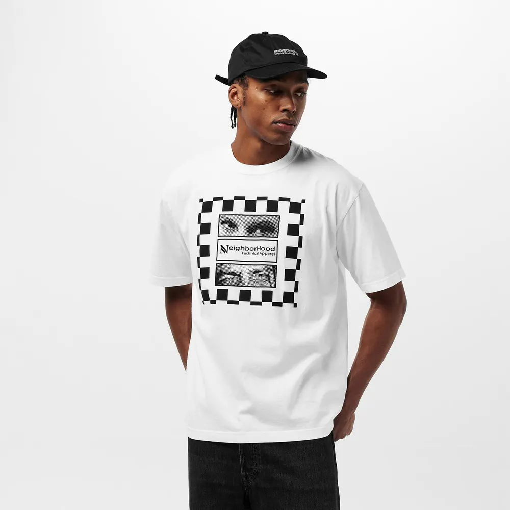 Neighborhood Men's NBRHD NH Short Sleeve T-Shirt in White, additional product view 3