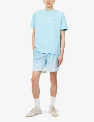 DAILY PAPER Ombre Dotted Logo-Print Swim shorts in AIR BLUE, additional product view 2