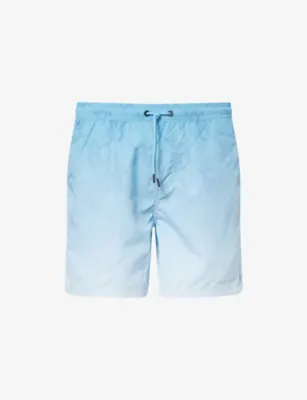 DAILY PAPER Ombre Dotted Logo-Print Swim shorts in AIR BLUE – Mens | Trousers & shorts | Shorts