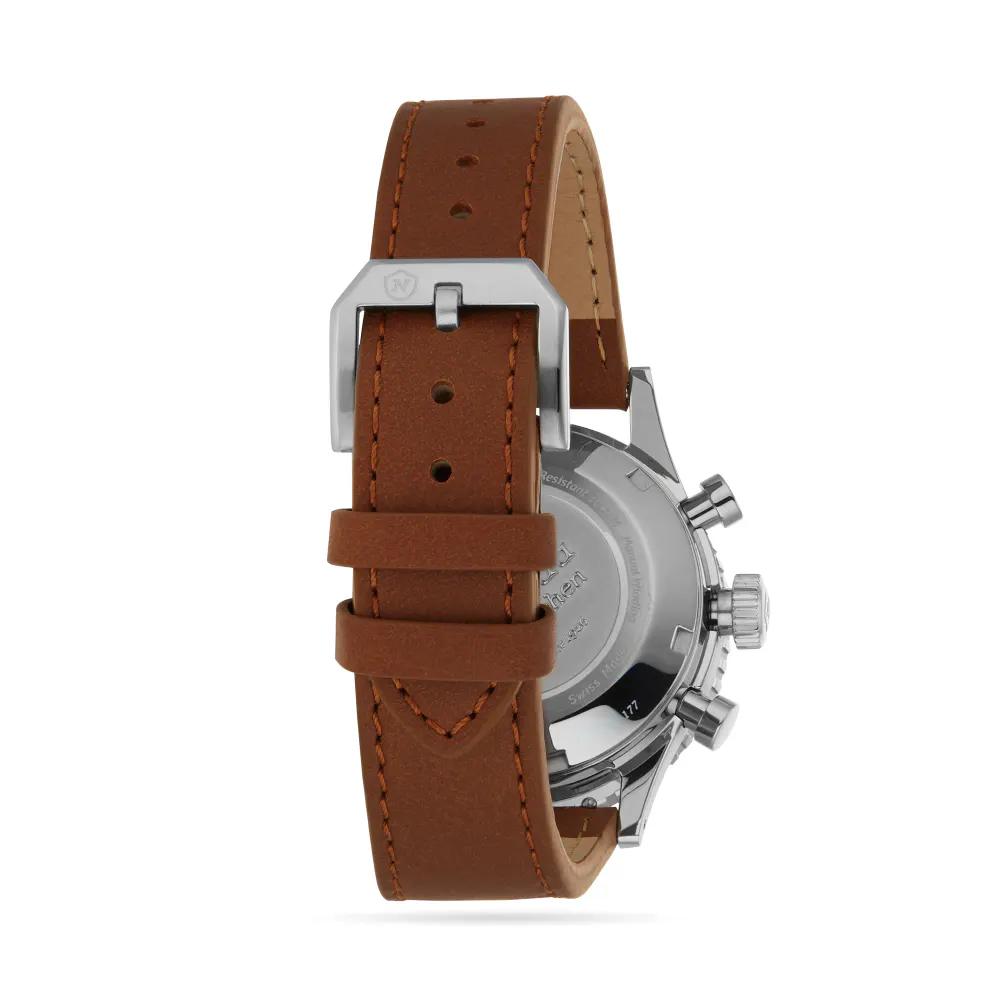 Nivada Grenchen Chronomaster 38mm Mens Watch White in White, additional product view 3