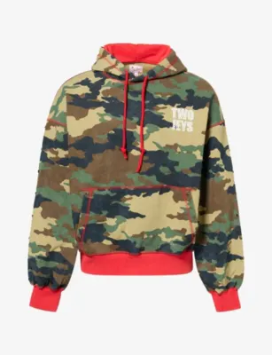 TWOJEYS Cross Camo Graphic Cotton-Jersey Hoody