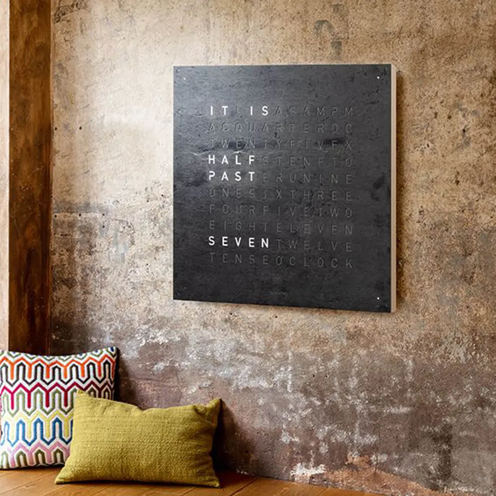 QLOCKTWO LARGE Creator's Edition Metamorphite Wall Clock 90cm, additional product view 2