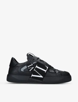 VALENTINO GARAVANI VL7N logo-embellished leather trainers - EUR 43.5 / 9.5 UK MEN in BLACK – Mens | Trainers | Lace up trainers