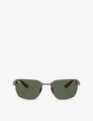 RAY-BAN Rayban x Scuderia Ferrari Branded Metal Sunglasses