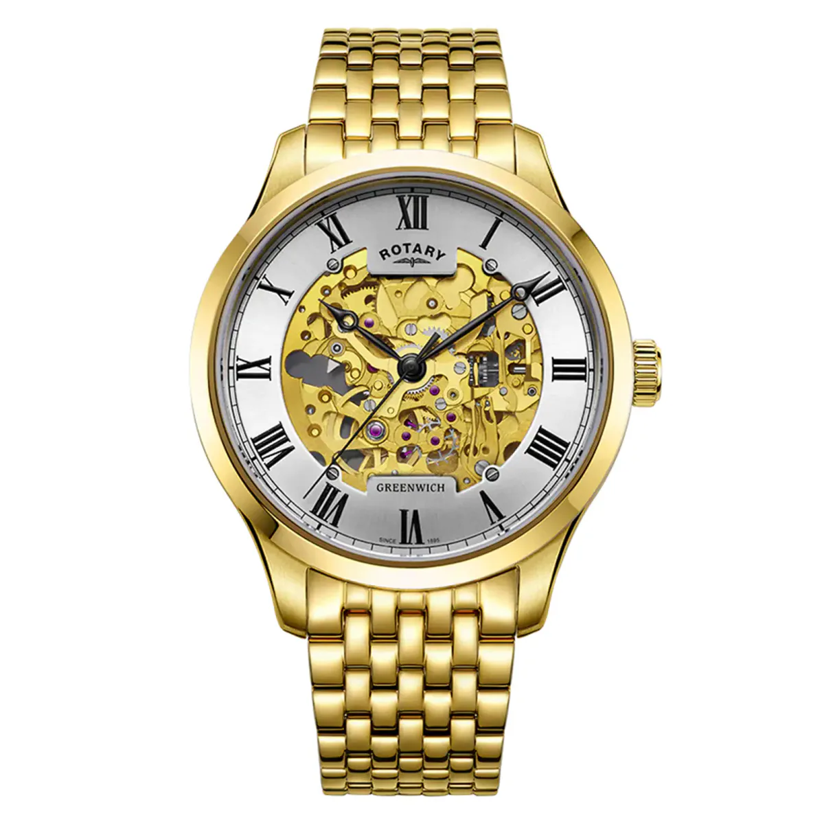 Rotary Greenwich 42mm Mens Watch Silver