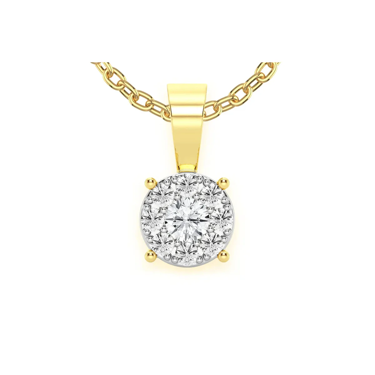 For Him Mosaic Diamond Pendant in 0.25ctw / Yellow Gold / Natural Diamond – Pendant