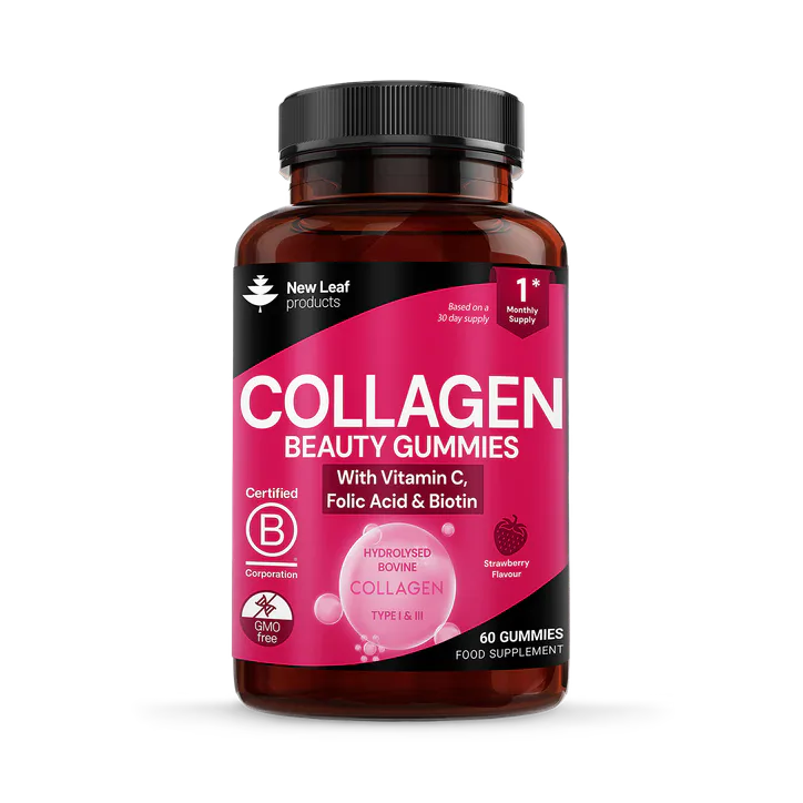 New Leaf Products Collagen Beauty Gummies with Vitamin C, Folic Acid & Biotin