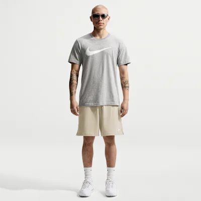 Nike Sportswear Club Men's Knit Shorts - Light Khaki/White