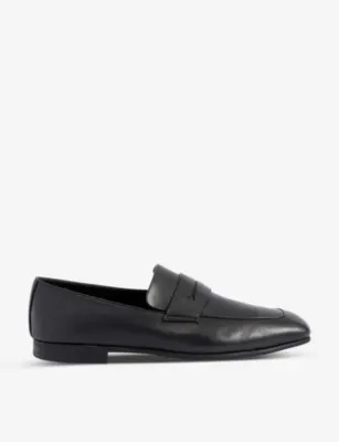 ZEGNA L'Asola leather penny loafers - EUR 44.5 / 10.5 UK MEN in NAVY – Mens | Loafers