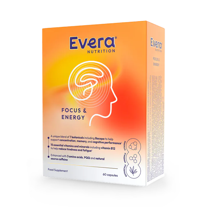 Evera Nutrition Focus and Energy 60 Capsules