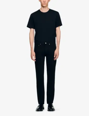 SANDRO Straight Slim-Fit Mid-Rise Stretch-Denim Jeans detail 2