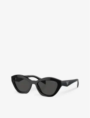 PRADA PR A02S butterfly-shape acetate sunglasses in BLACK, additional product view 3