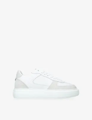 CLEENS Court Leather and Suede Trainers - EUR 43 / 9 UK MEN in WHITE/COMB – Mens | Trainers | Lace up trainers