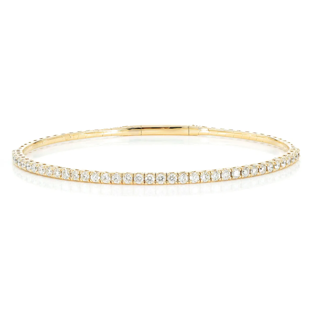 For Him Prong Diamond Flex Bangle in 4pt / 1.50ctw / Rose Gold / Medium – Bracelet