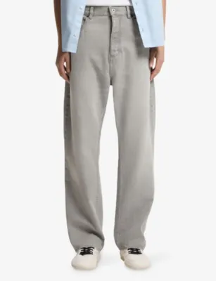 HUGO Faded Baggy-Fit Jeans - 31/32 in Medium Grey, additional product view 3