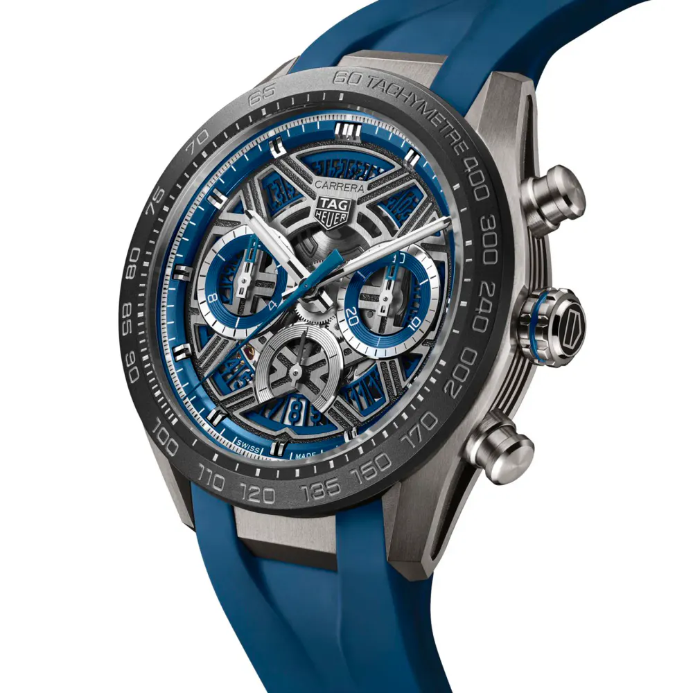 TAG Heuer Carrera Chronograph Extreme Sport 44mm Mens Watch Blue detail 2