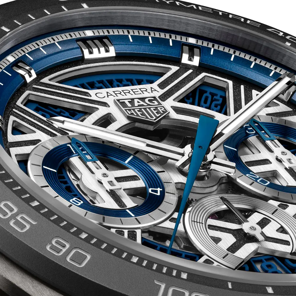 TAG Heuer Carrera Chronograph Extreme Sport 44mm Mens Watch Blue detail 3