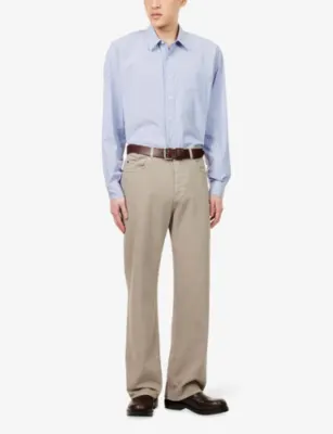 THE ROW Kardiff Pinstripe Cotton Shirt detail 2