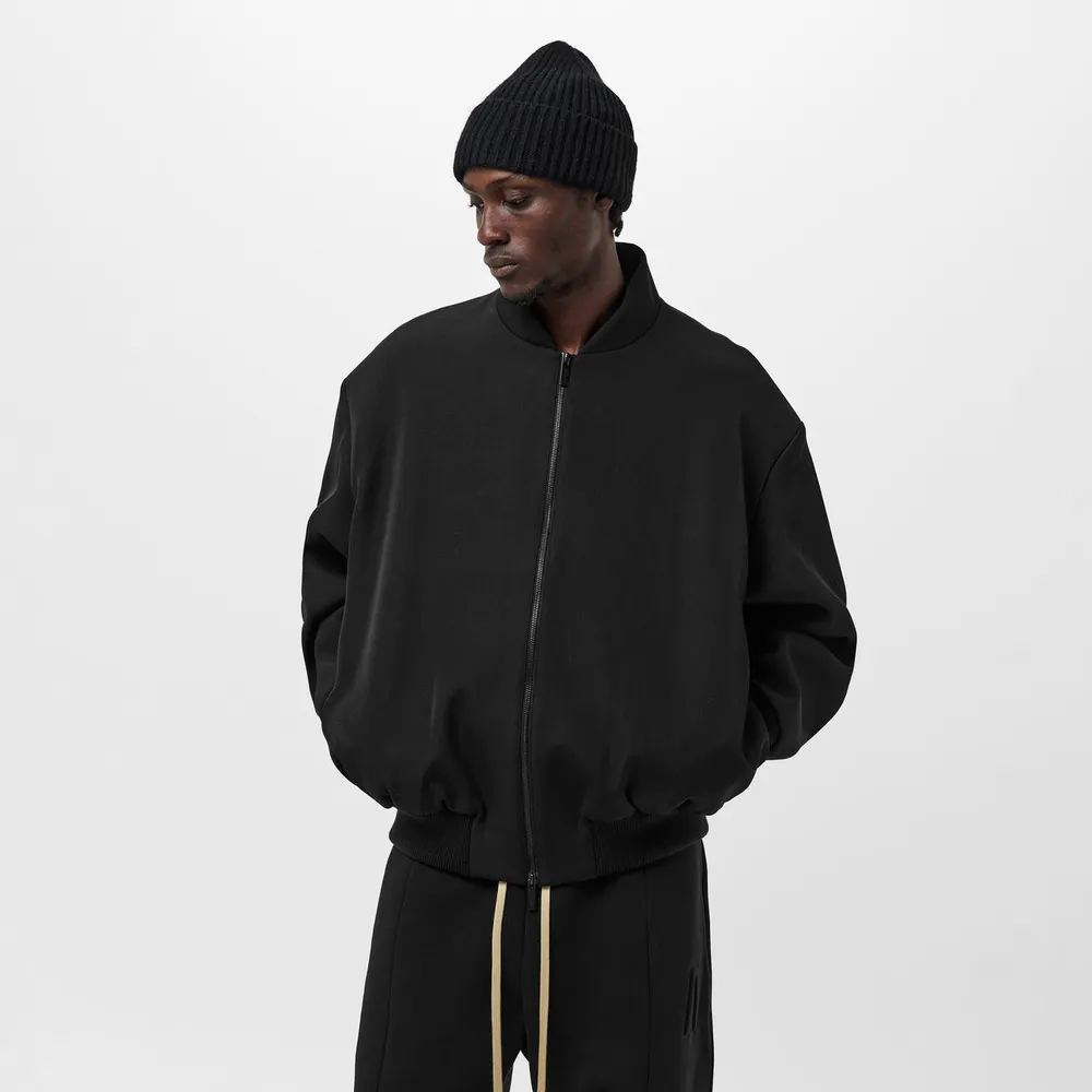 Fear Of God Men's Structured Bomber Jacket in Black, additional product view 3