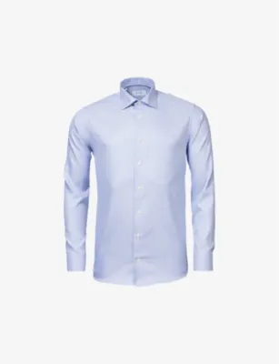 ETON Cutaway Collar Single-Cuff Slim-Fit Cotton Shirt - LIGHT BLUE