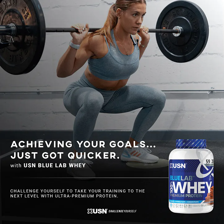 USN Blue Lab Whey Premium Protein Powder Chocolate Caramel 908g detail 3