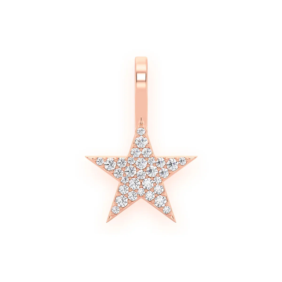 For Him Five Point Star Diamond Pendant in Rose Gold / Natural Diamond – Pendant