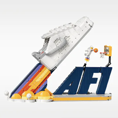 Nike Air Force 1 x LEGO® Collection Sneaker-Building Kit with Exclusive Minifigure - White/Blue